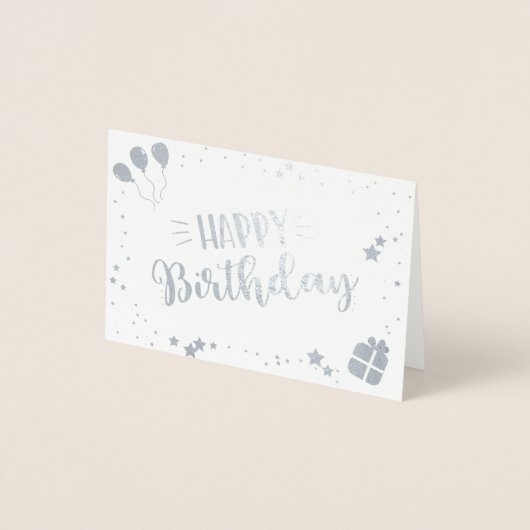 Happy Birthday Folienkarte (Vorderseite)
