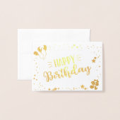 Happy Birthday Folienkarte (Vorderseite mit Umschlag)
