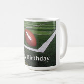 Happy Birthday Football Fanatic Kaffeetasse (VorderseiteRechts)