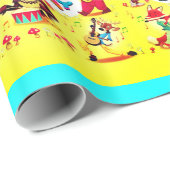 Happy Birthday Forest Friends Geschenkpapier (Rolleneckpunkt)