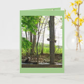 Happy Birthday Foreut Teich Sign Angeln Relaxen Karte (Gelbe Blume)