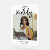 Happy Birthday Foto Acrylschild (Winkel)