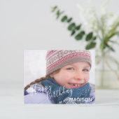 Happy Birthday Foto & Arrows - Geburtstagskarte Einladungspostkarte (Stehend Vorderseite)