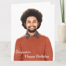 Happy Birthday Foto Big 8,5" x 11" personalisieren Karte