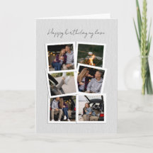 Happy Birthday Foto Collage Card - Handgeschrieben