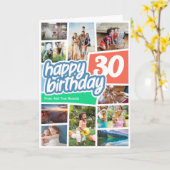 Happy Birthday Foto Collage Card Karte (Gelbe Blume)