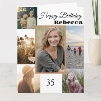 Happy Birthday Foto Collage jedes Alter Karte
