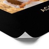 Happy Birthday Foto Collage Moderne Schwarz und Go Poster (Ecke)