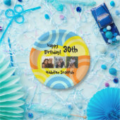 Happy Birthday Foto Collage Pappteller (Party)