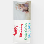 Happy Birthday Foto Colorful Candles Banner (Vertikal)