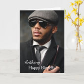Happy Birthday Foto Custom Card Karte (Gelbe Blume)