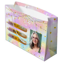 Happy Birthday Foto Elegantes Schwarz-weißes Party