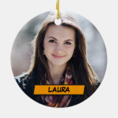 HAPPY BIRTHDAY Foto Fun Retro Comic Book Keramik Ornament (Hinten)