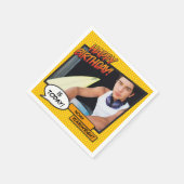 Happy Birthday Foto Fun Retro Comic Book Serviette (Ecke)