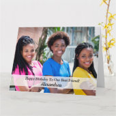 Happy Birthday Foto Girlfriend Buddy Big Custom Karte (Gelbe Blume)