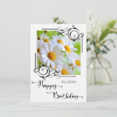 Happy Birthday Foto Karte (Stehend Vorderseite)