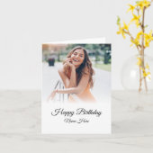 Happy Birthday Foto Karte (Gelbe Blume)