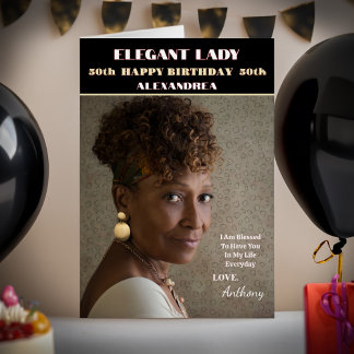 Happy Birthday Foto Magazine Cover Custom Card