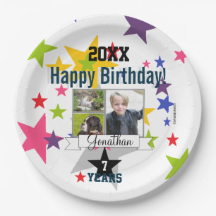Happy Birthday Foto Paper Plate HAMbyWG Pappteller
