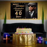 Happy Birthday Foto Party Event Gold Custom Poster<br><div class="desc">Glücklich Birthday Foto Party Event Gold Custom Poster ist ideal für diese elegante und klassische Geburtstagsparty. Personalisieren Sie es mit Ihrem Foto und Informationen.</div>