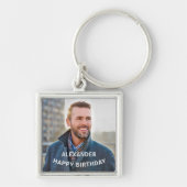 Happy Birthday Foto Personalize Schlüsselanhänger (Vorne)