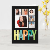 Happy Birthday Foto Template Personalisiert Karte (Gelbe Blume)