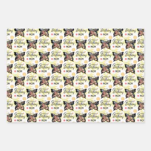 Happy Birthday Foto Wrapping Paper Geschenkpapier Set (Vorderseite 3)