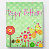 Happy Birthday Fotoplatte (Vorderseite)