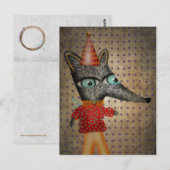 Happy Birthday Fox Postkarte (Vorne/Hinten)