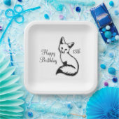 Happy Birthday Fox w Age Pappteller (Party)