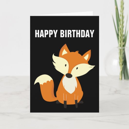 HAPPY BIRTHDAY FOXY FOX CARDS KARTE (Vorderseite)