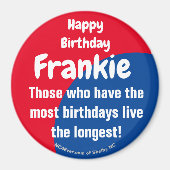Happy Birthday Frankie Magnet (Vorne)
