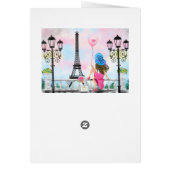 Happy Birthday Frau mit Pink Heart Balloon Liebe (Hinten)