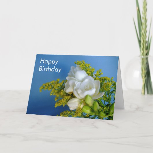 Happy Birthday - Freesia Card Karte (Vorderseite)