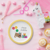 Happy Birthday French Bulldog Colorful Pappteller (Party)