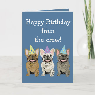 Happy birthday - French Bulldog Friends Karte