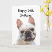 Happy Birthday French Bulldog Greeting Card Karte (Gelbe Blume)