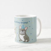 Happy birthday French, bulldog Kaffeetasse (VorderseiteRechts)