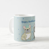Happy birthday French, bulldog Kaffeetasse (Vorderseite Links)