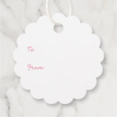 Happy Birthday French Bulldog Party Hats Pink Geschenkanhänger (Rückseite)