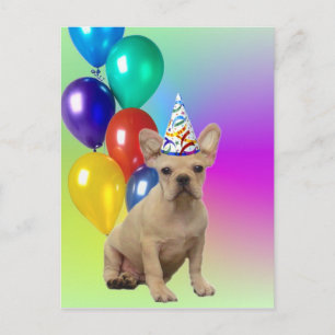 Happy Birthday French Bulldog Postkarte