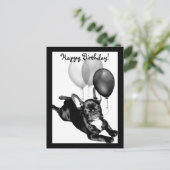 Happy Birthday French Bulldog Postkarte (Stehend Vorderseite)