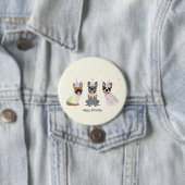 Happy Birthday French Bulldogs Button (Beispiel)