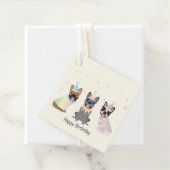 Happy Birthday French Bulldogs Geschenkanhänger (Beispiel)