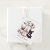 Happy Birthday French Bulldogs Party Hats Geschenkanhänger (Beispiel)