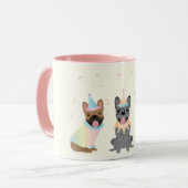 Happy Birthday French Bulldogs Tasse (Vorderseite Links)