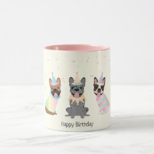 Happy Birthday French Bulldogs Tasse