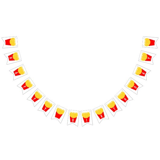 Happy Birthday French Fries Wimpelkette (Alle)