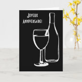 Happy Birthday French Karte (Gelbe Blume)