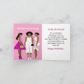 Happy Birthday Friend Afrikanischer Geburtstag Dankeskarte (Innenseite)